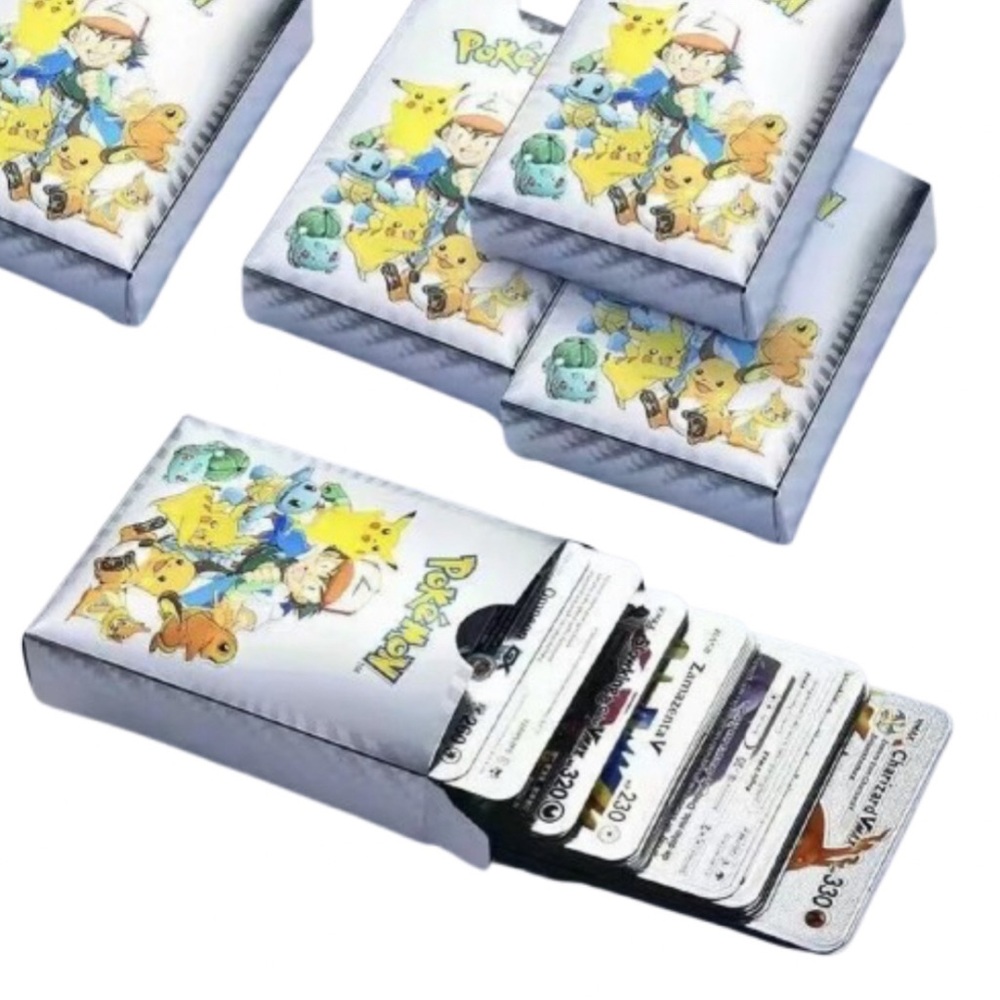 55 Pack Pokemon Cards Silver Foil Vmax GX Energy Card Pokemon Charizard Rare New - Picture 7 of 16